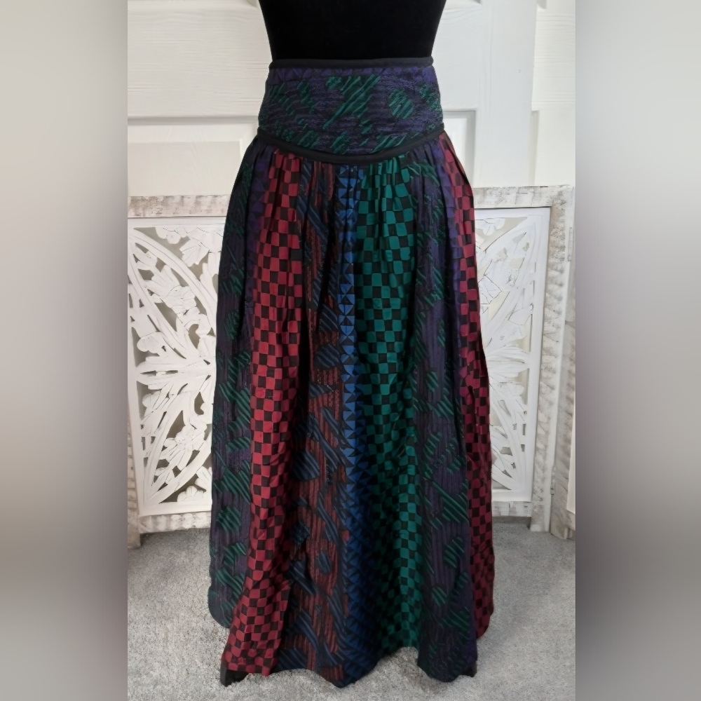 Jeanne Marc Vintage  Multicolor Patterned Women's Skirt Size Sm